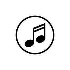 Music not icon vector logo design template