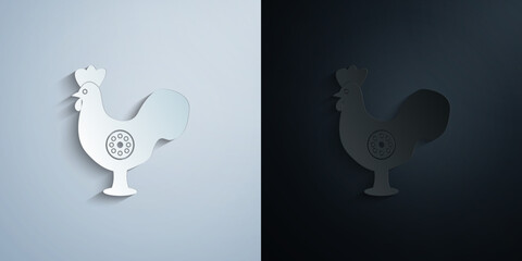 Whistle toy paper icon with shadow vector illustration