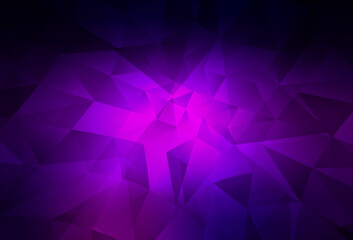 Dark Purple vector polygonal background.