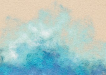 Abstract blue ocean fog on sand beach color background illustration for decoration on mineral and beach life concept.