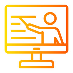 online learning gradient icon