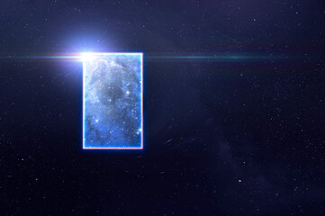 space craft on the orbit exploring new planet, elements of this image furnished by nasa b