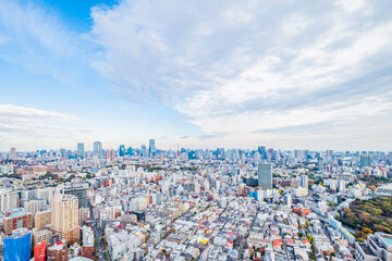 日本の首都東京の都市風景