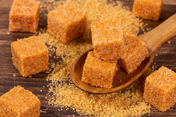Crystals And Cubes Of Unrefined Brown Cane Sugar - Saccharum officinarum