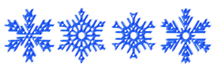 Set of snowflakes, vector illustration