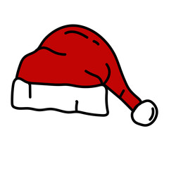Santa hat clipart vector design