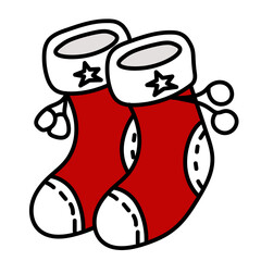 Christmas Sock clipart vector design