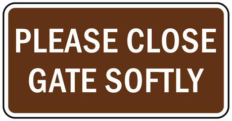 Keep gate closed sign and labels