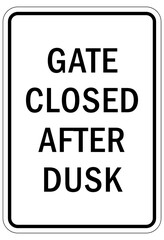 Keep gate closed sign and labels