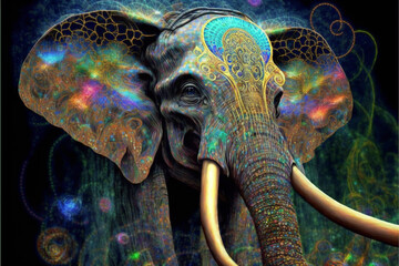 psychedelic elephant