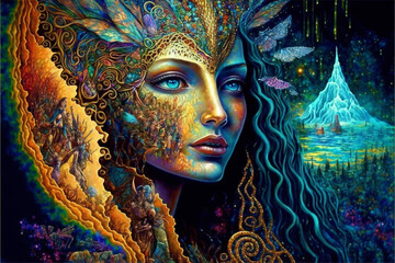 Psychedelic portrait