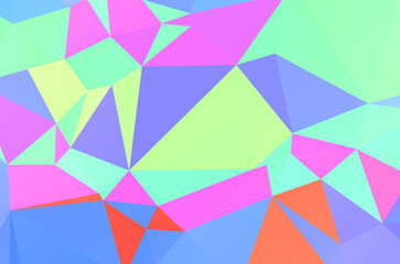Vector illustration of a complex polygonal surface. Creative background in a low poly style. Crumpled colorful backdrop consisting of triangles of different sizes and colors.