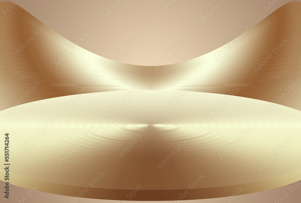 Poster 3d rendering gold product display exhibition futuristic technological spatial background