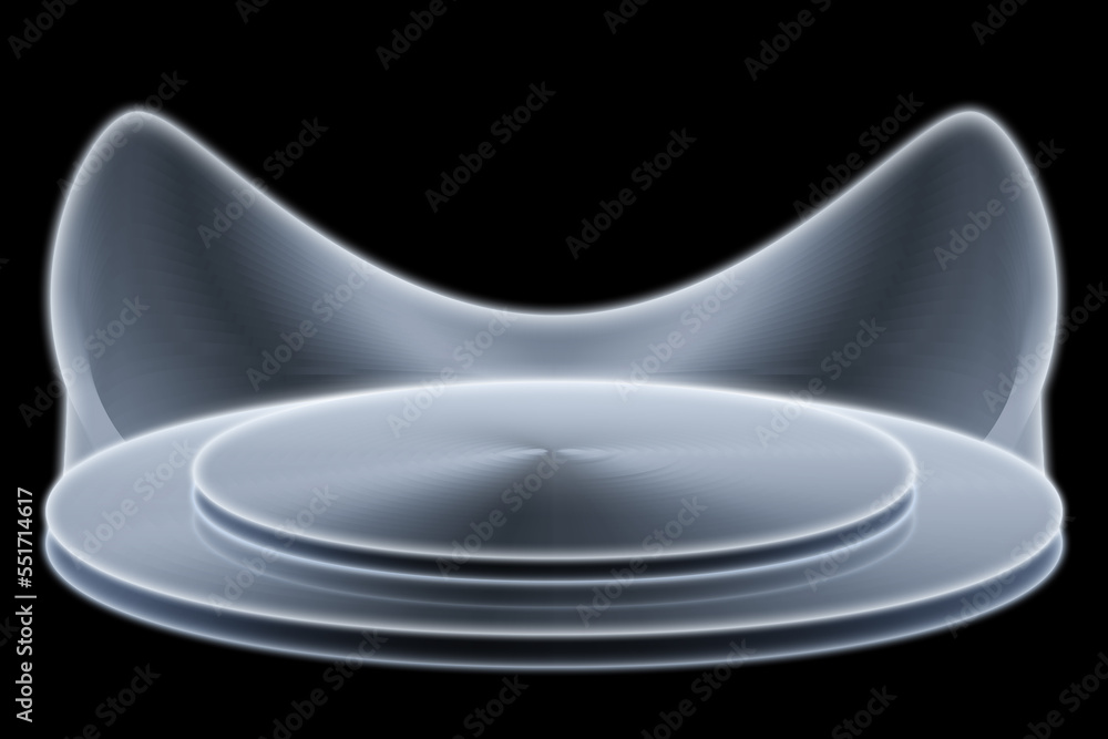 Poster 3d rendering silver gray product display exhibition future science and technology spatial background
