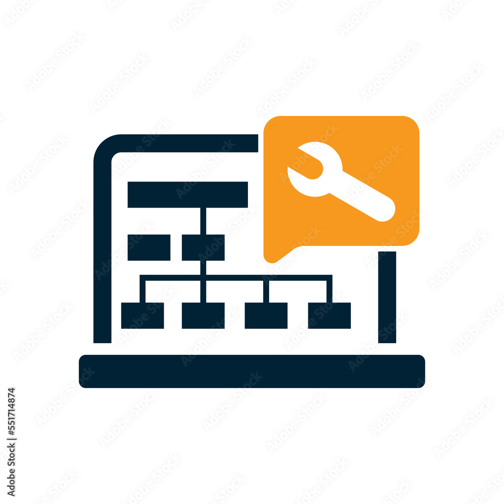 Poster simple set up system icon. ui ux vector illustration