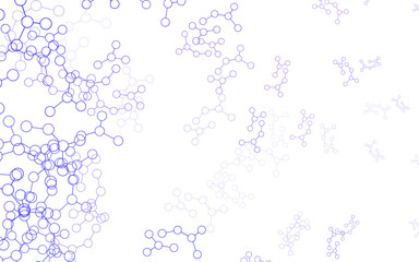 Light BLUE vector template with artificial intelligence structure.