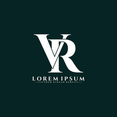 Letter VR luxury logo design vector