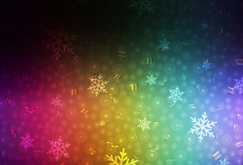 Fototapeta na wymiar Dark Multicolor vector layout in New Year style.