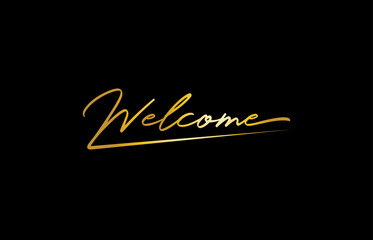Welcome Text Art Design for travel or printing. 