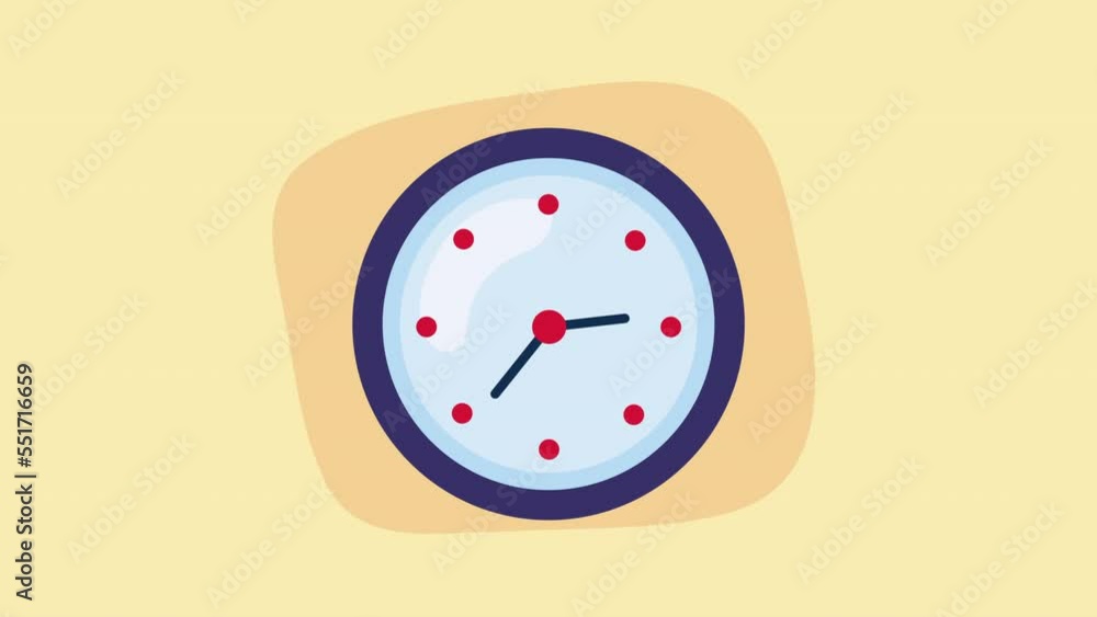 Poster time clock watch device animation