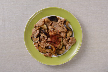 茄子と豚肉の味噌炒め