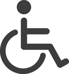 wc, disabled person black shadow icon, Toilet icon.