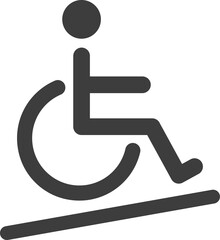 wc, disabled person black shadow icon, Toilet icon.