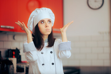 Funny Chef Feeling Mind blown Having a Revelation. Professional cook having a revelation with a new...