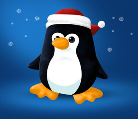 Ilustración navideña con dibujos animados 