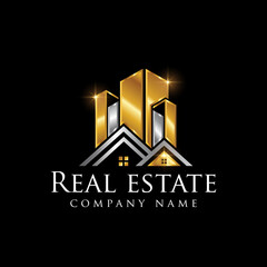 Fototapeta premium CONSTRUCTION HOUSE Unique abstract geometric logo design