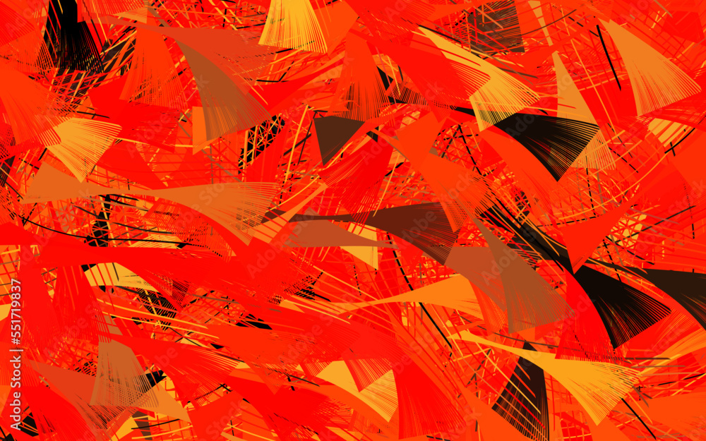 Aufkleber light red, yellow vector pattern with random forms.