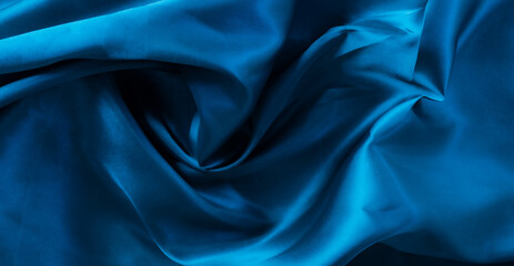 blue fabric texture background, abstract, closeup texture of cloth