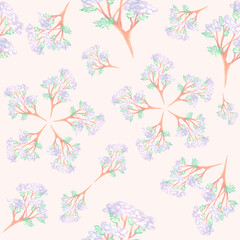 Fototapeta na wymiar purple flowers seamless background, wallpaper