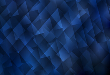Obraz premium Dark BLUE vector texture in rectangular style.