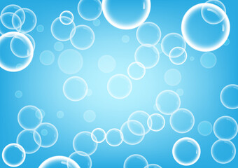 abstract background bubble water liquid blue background vector illustration
