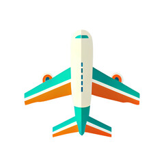 Modern flat design of Transport public transportable plane for transportation in city.