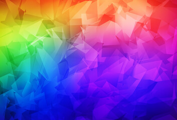 Obraz premium Dark Multicolor vector low poly background.