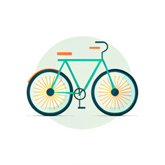 Modern flat design of Transport public transportable bicycle for transportation in city.