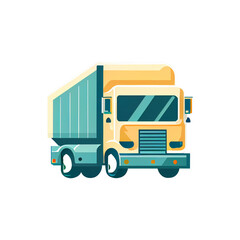 Naklejka premium Modern flat design of Transport public transportable truck for transportation in city.