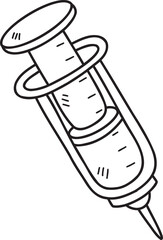 Hand Drawn syringe illustration