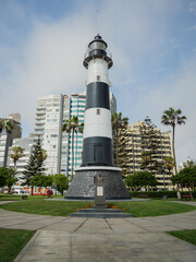 Faro de la Marina, malecón Cisneros, Miraflores, en Lima Peru, Sudamérica