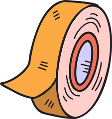 Hand Drawn adhesive bandage illustration