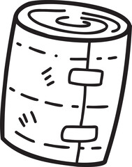 Hand Drawn gauze bandage illustration