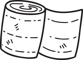 Hand Drawn gauze bandage illustration