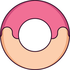 Donut Birthday Flat Design