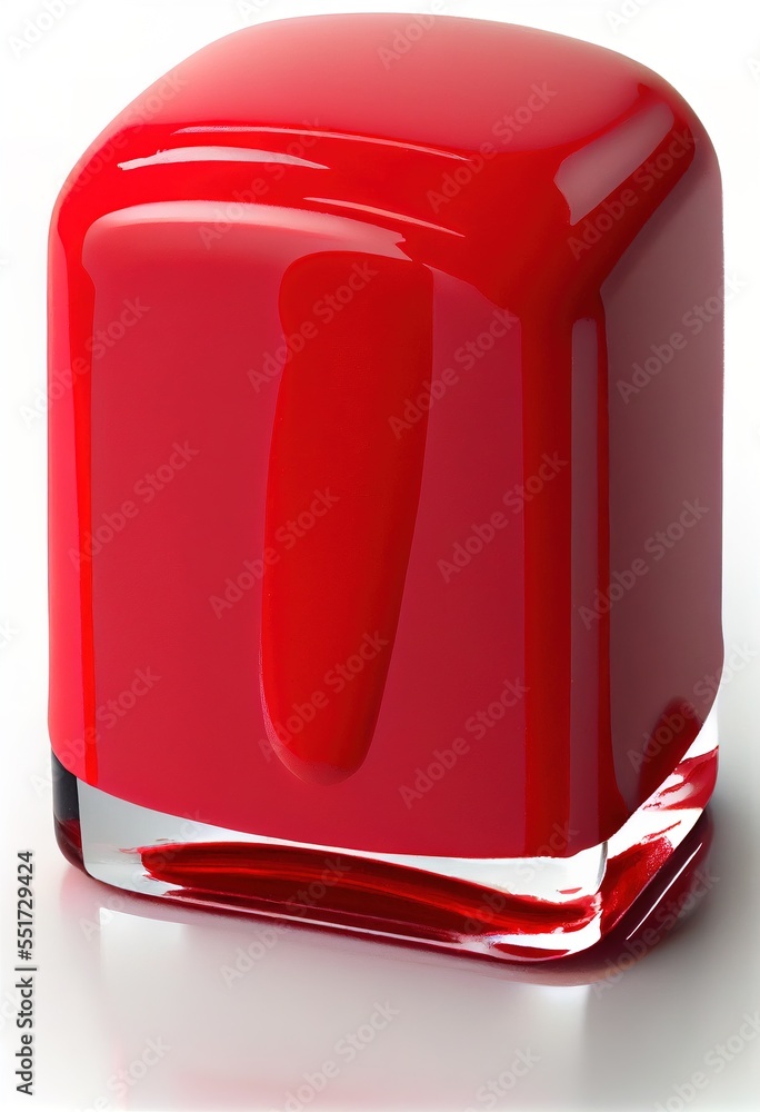 Poster a red object with a white background and a white background with a red object on it and a white back