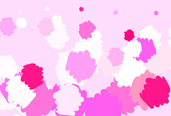 Light Pink, Red vector pattern with random forms.