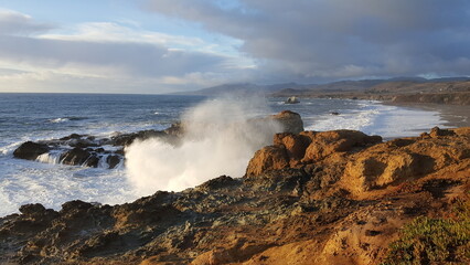 Crashing Wave at California Beach