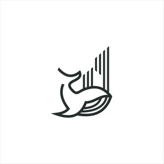 Building construction abstract business logo. Geometric line logo inspiration. Vector template on the white background.