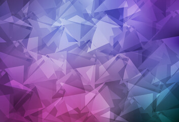 Obraz premium Light Purple, Pink vector low poly layout.